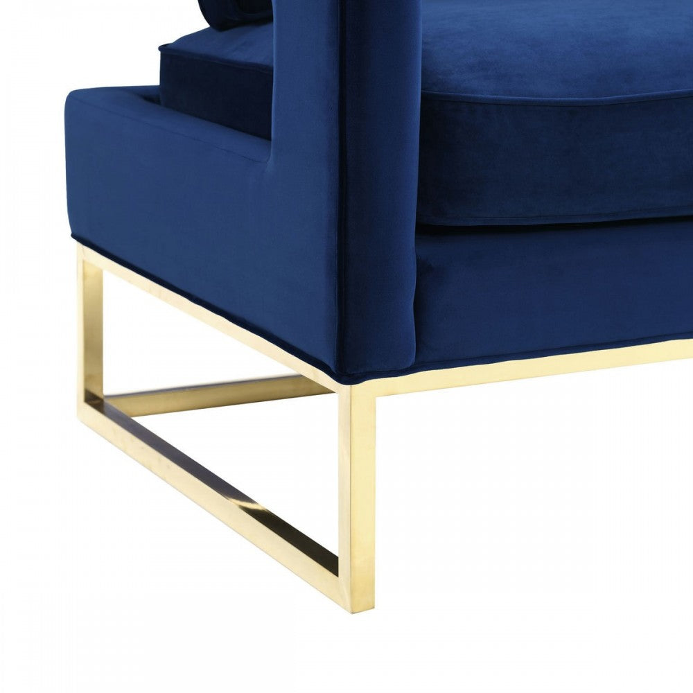 TOV Furniture Avery Navy Velvet Chair