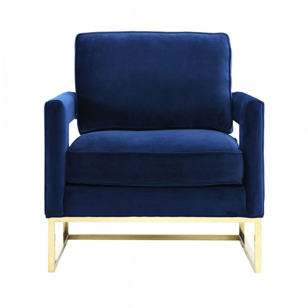 TOV Furniture Avery Navy Velvet Chair