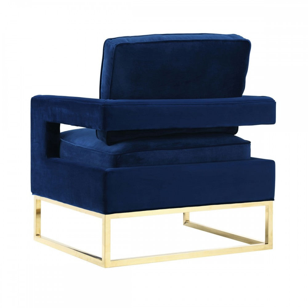 TOV Furniture Avery Navy Velvet Chair