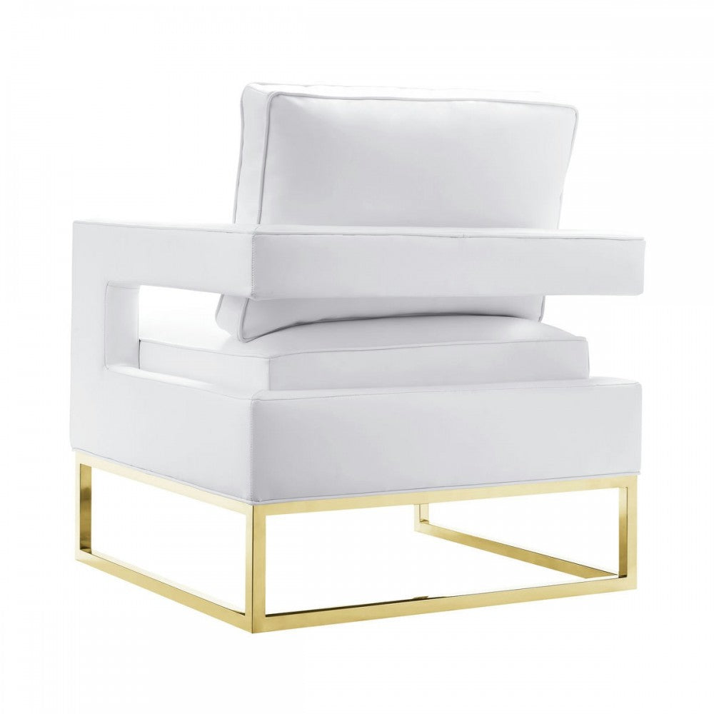 TOV Furniture Avery White Leather Chair