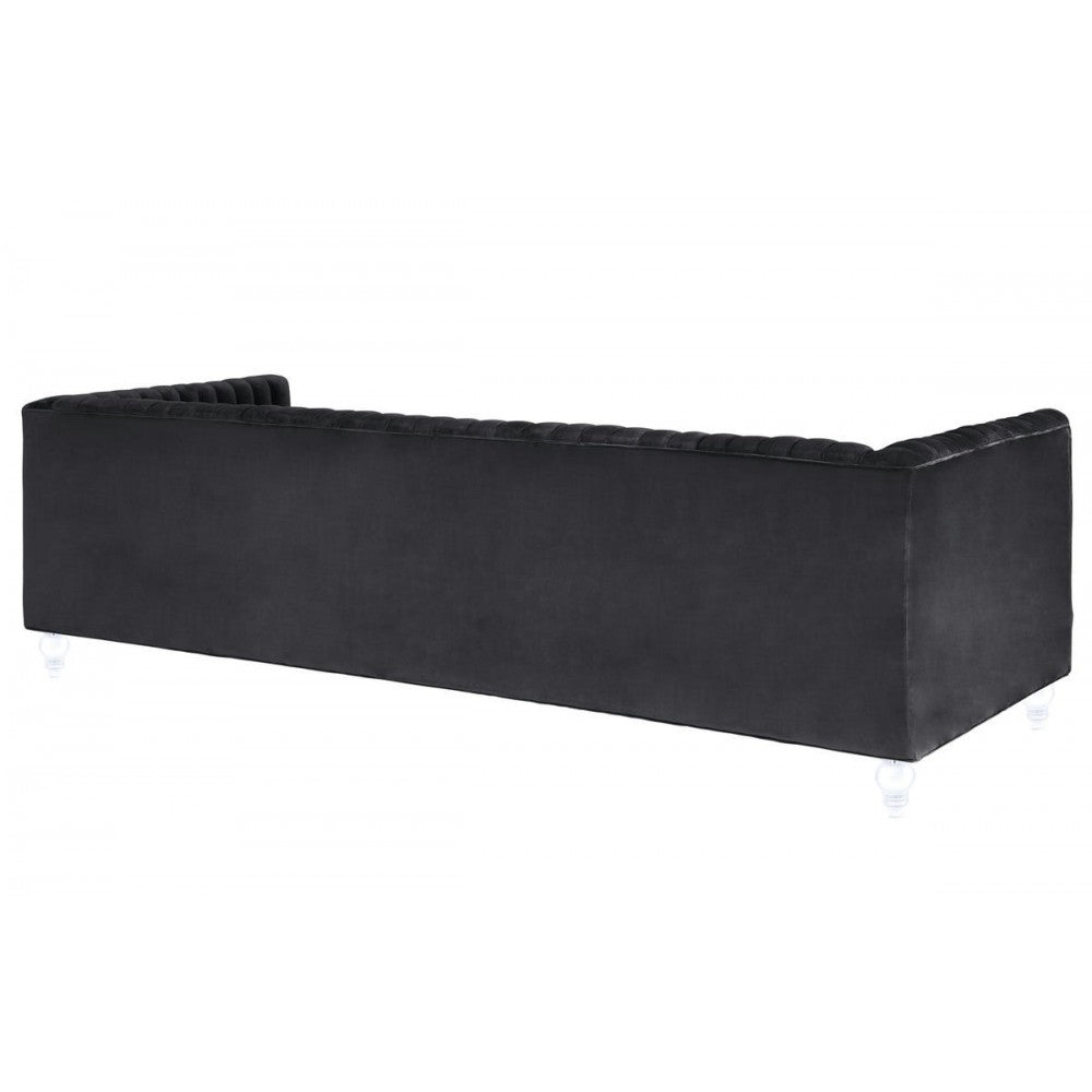 TOV Furniture Aviator Gray Velvet Sofa