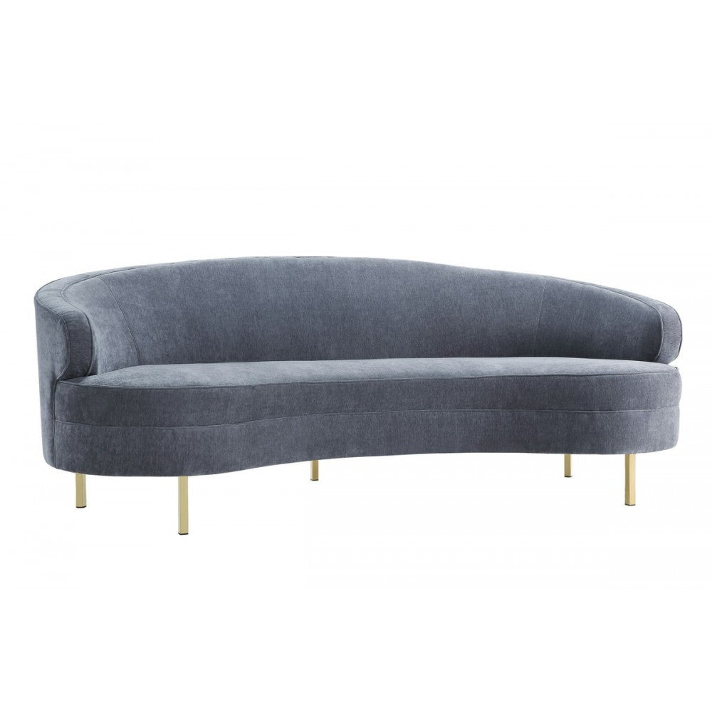 TOV Furniture Baila Gray Velvet Sofa