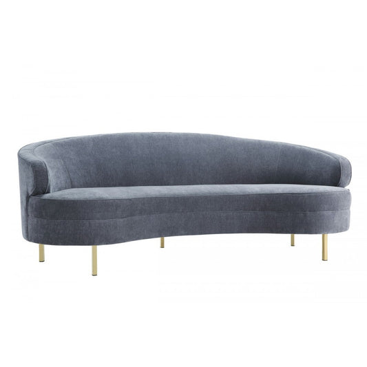 TOV Furniture Baila Gray Velvet Sofa