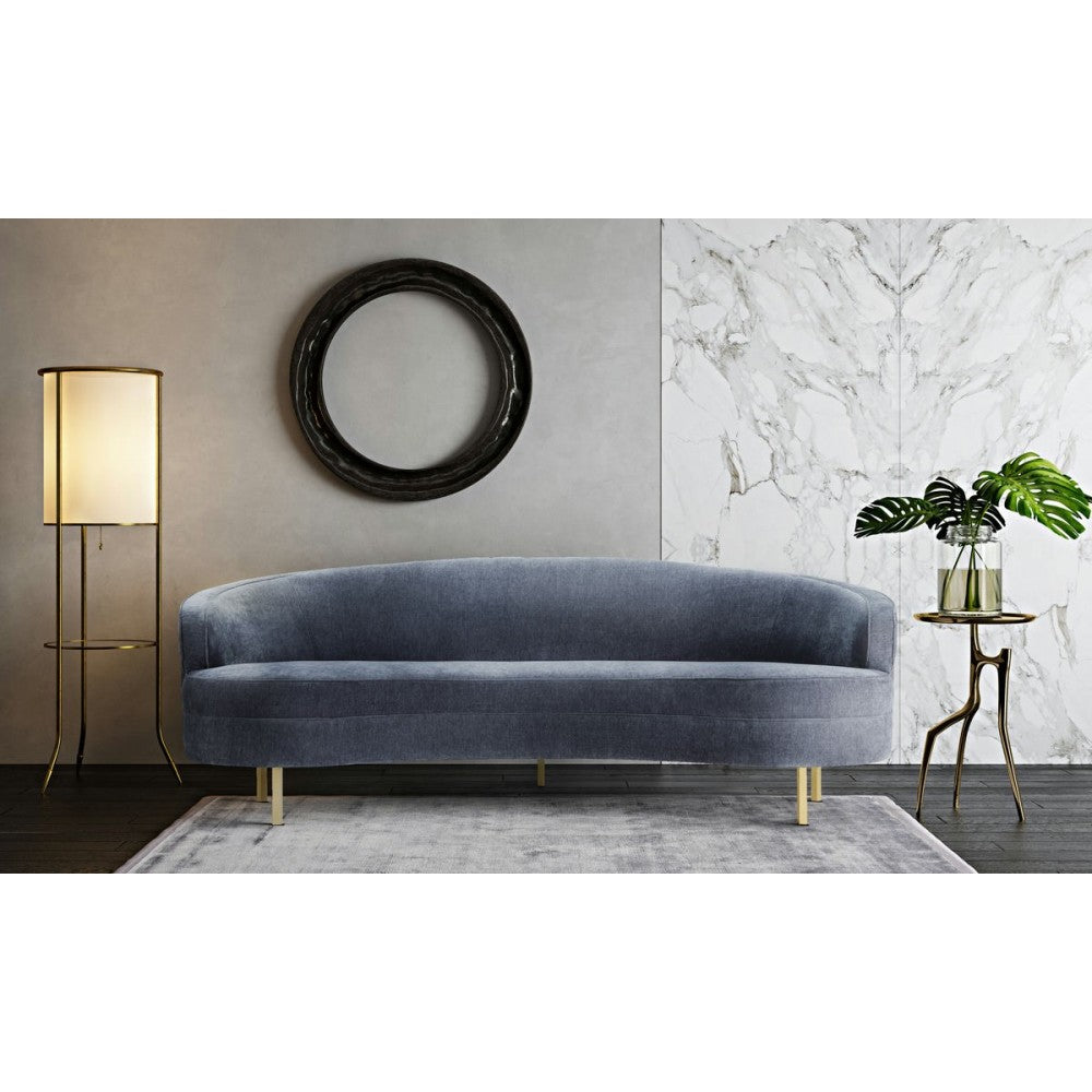 TOV Furniture Baila Gray Velvet Sofa