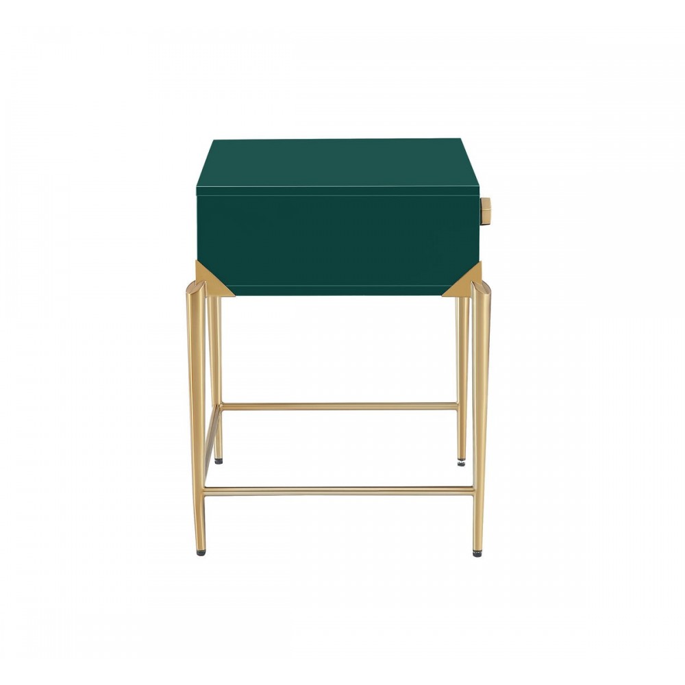 TOV Furniture Bajo Green Lacquer Side Table