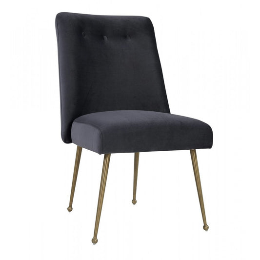 TOV Furniture Batik Gray Velvet Dining Chair