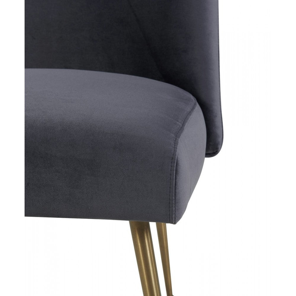 TOV Furniture Batik Gray Velvet Dining Chair
