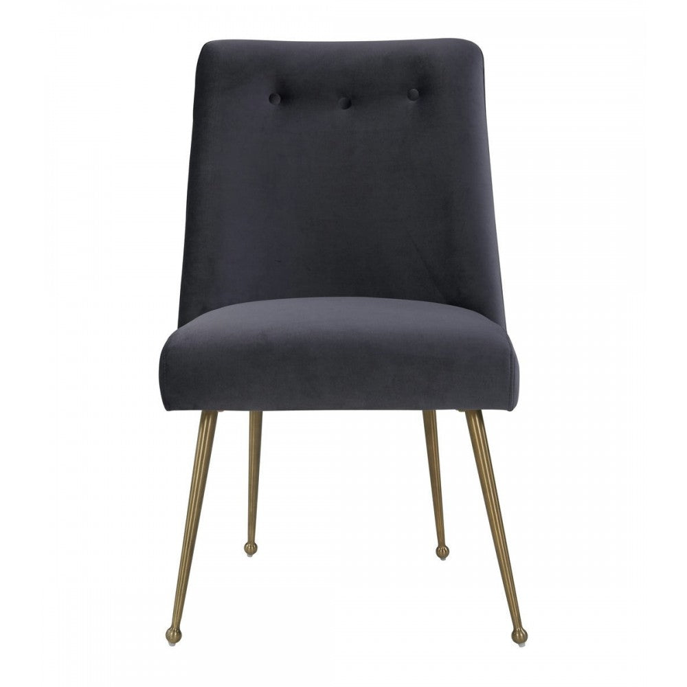 TOV Furniture Batik Gray Velvet Dining Chair