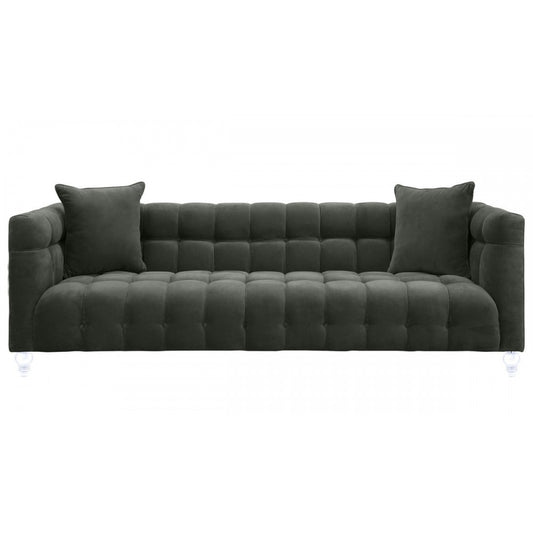 TOV Furniture Bea Gray Velvet Sofa