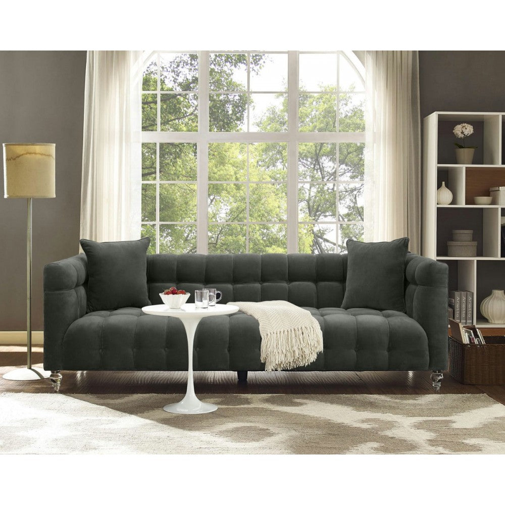 TOV Furniture Bea Gray Velvet Sofa