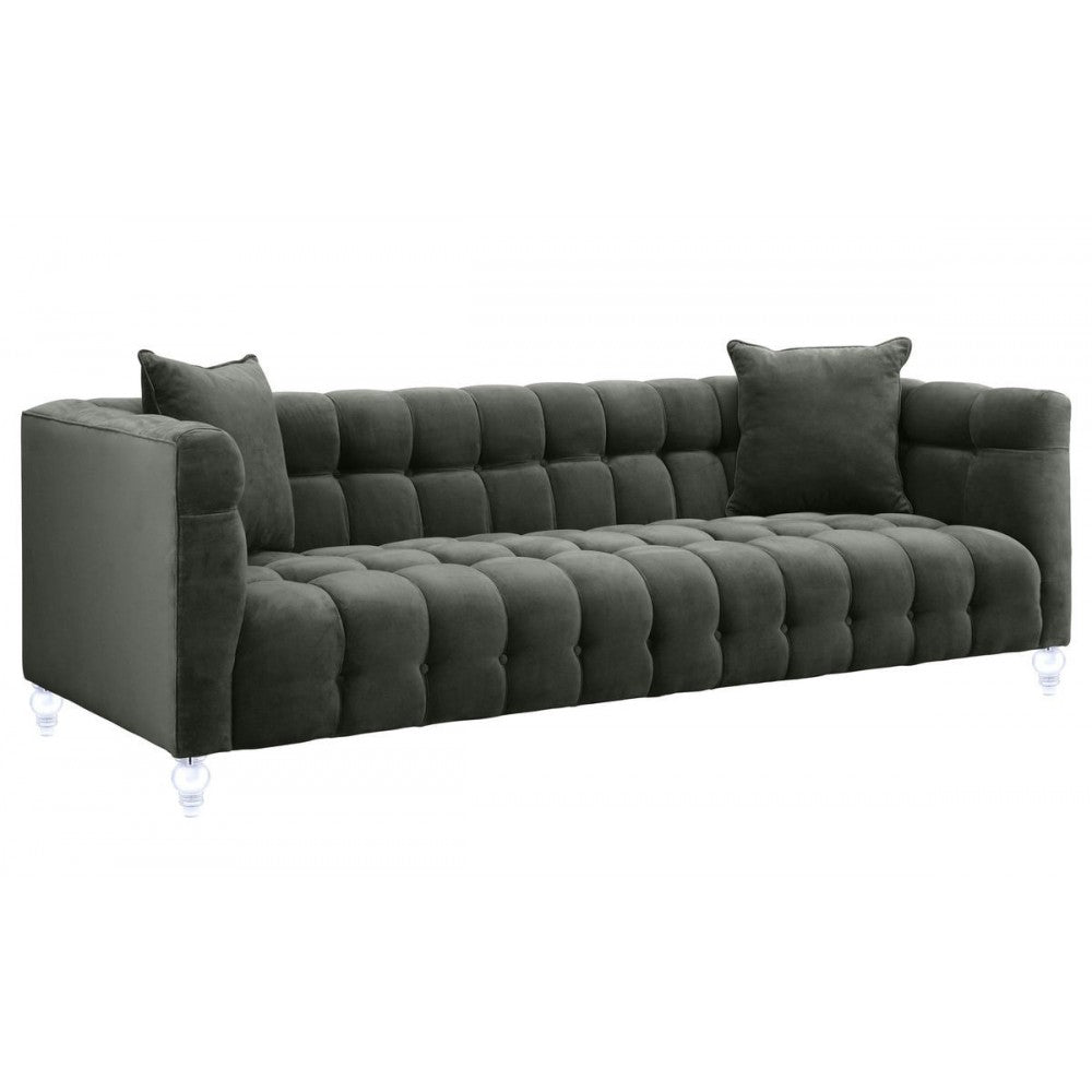 TOV Furniture Bea Gray Velvet Sofa