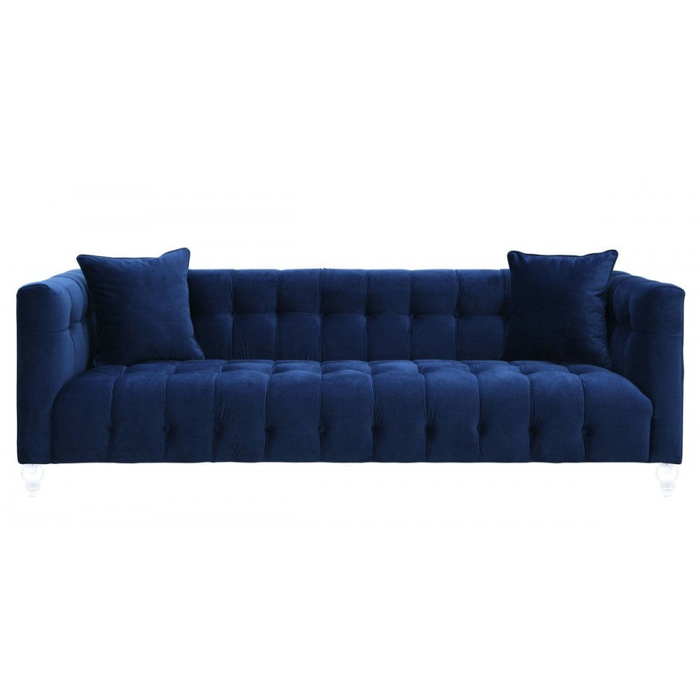 TOV Furniture Bea Navy Velvet Sofa
