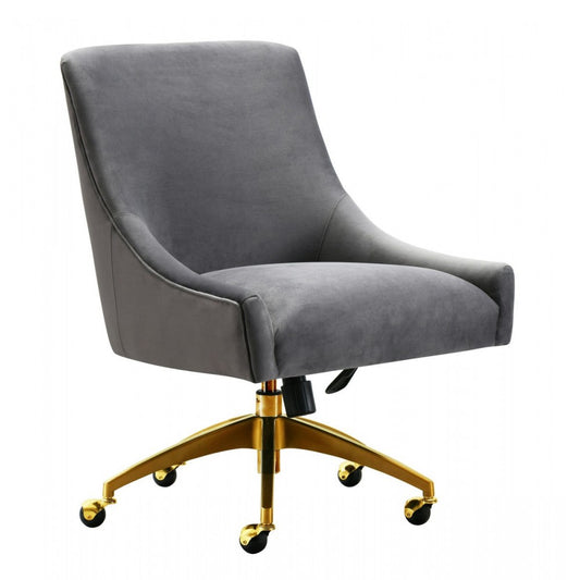 TOV Furniture Beatrix Gray Office Swivel Chair