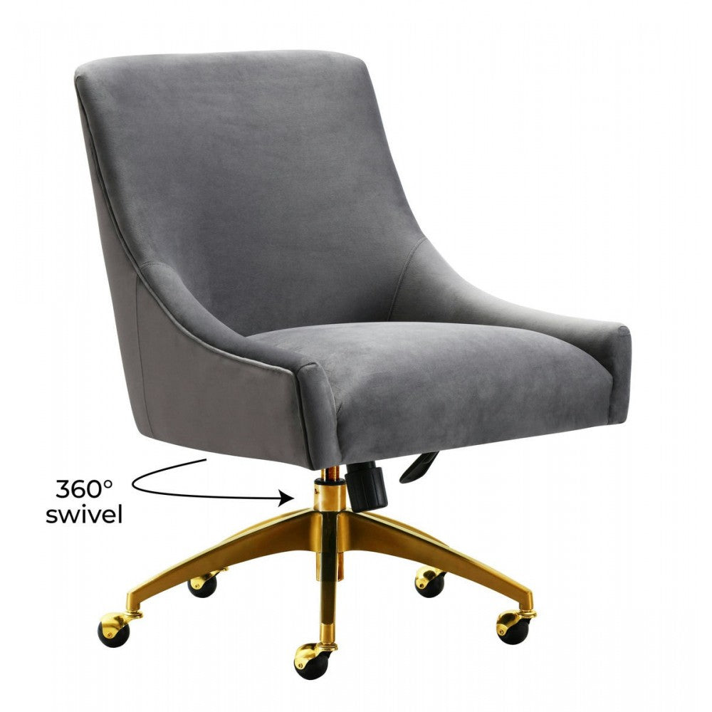 TOV Furniture Beatrix Gray Office Swivel Chair
