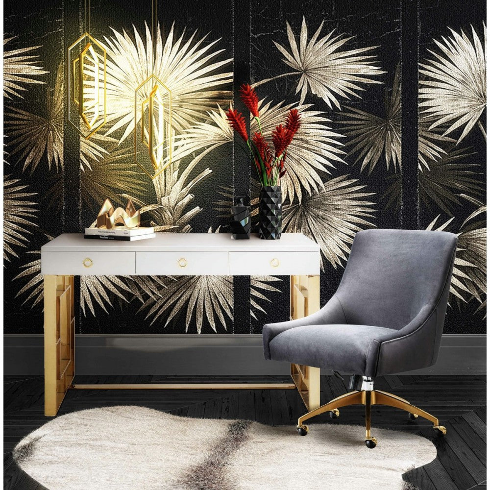 TOV Furniture Beatrix Gray Office Swivel Chair