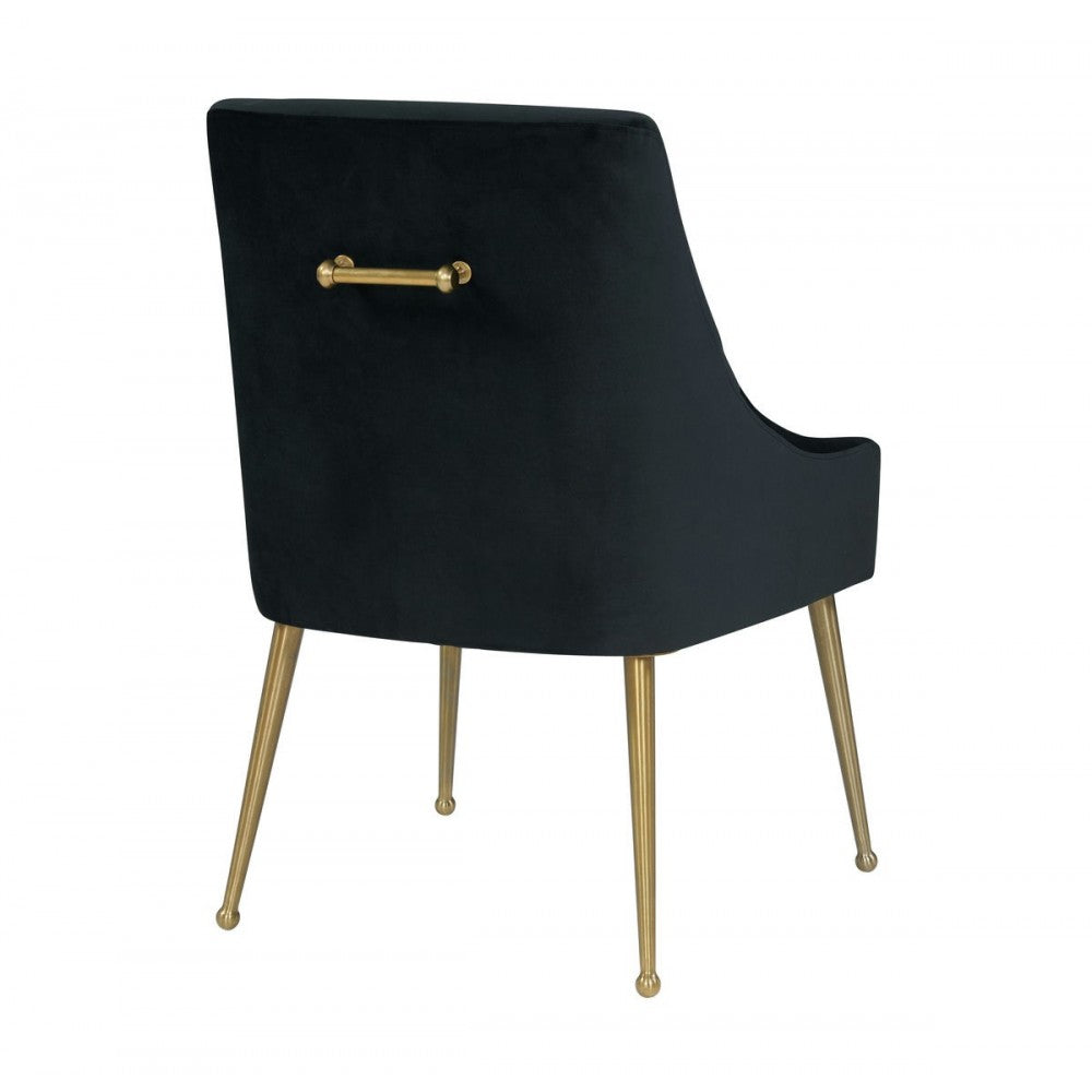 TOV Furniture Beatrix Black Velvet Side Chair
