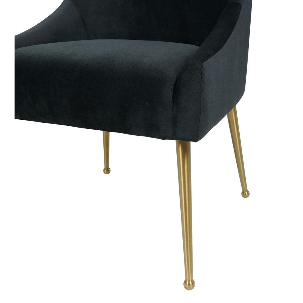 TOV Furniture Beatrix Black Velvet Side Chair