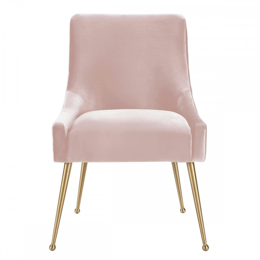 TOV Furniture Beatrix Blush Velvet Side Chair