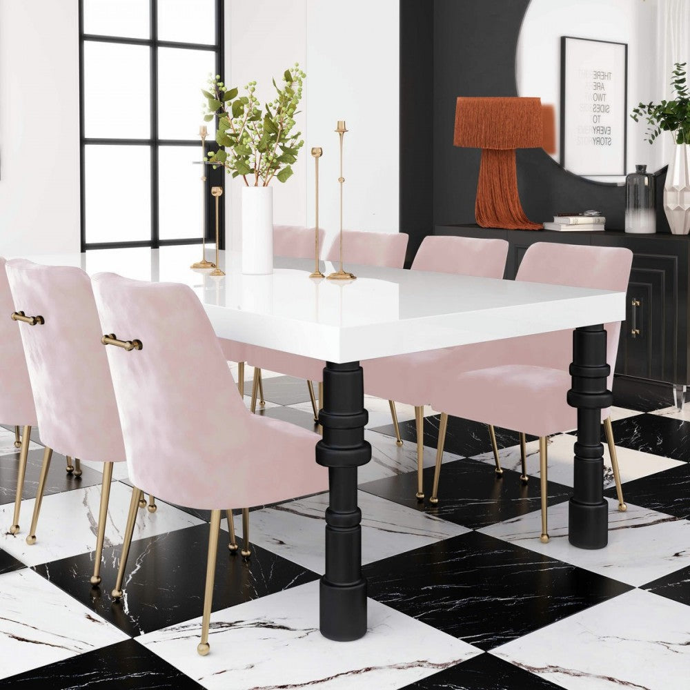 TOV Furniture Beatrix Blush Velvet Side Chair