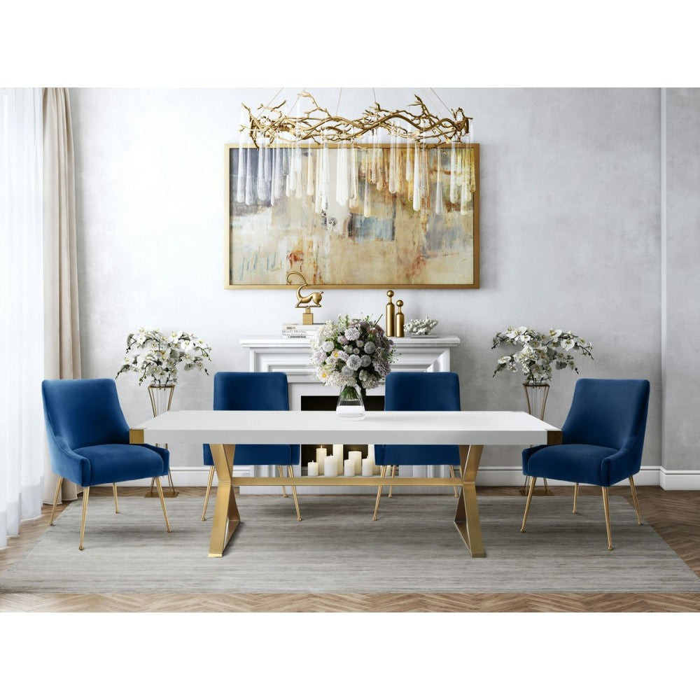 TOV Furniture Beatrix Navy Velvet Side Chair