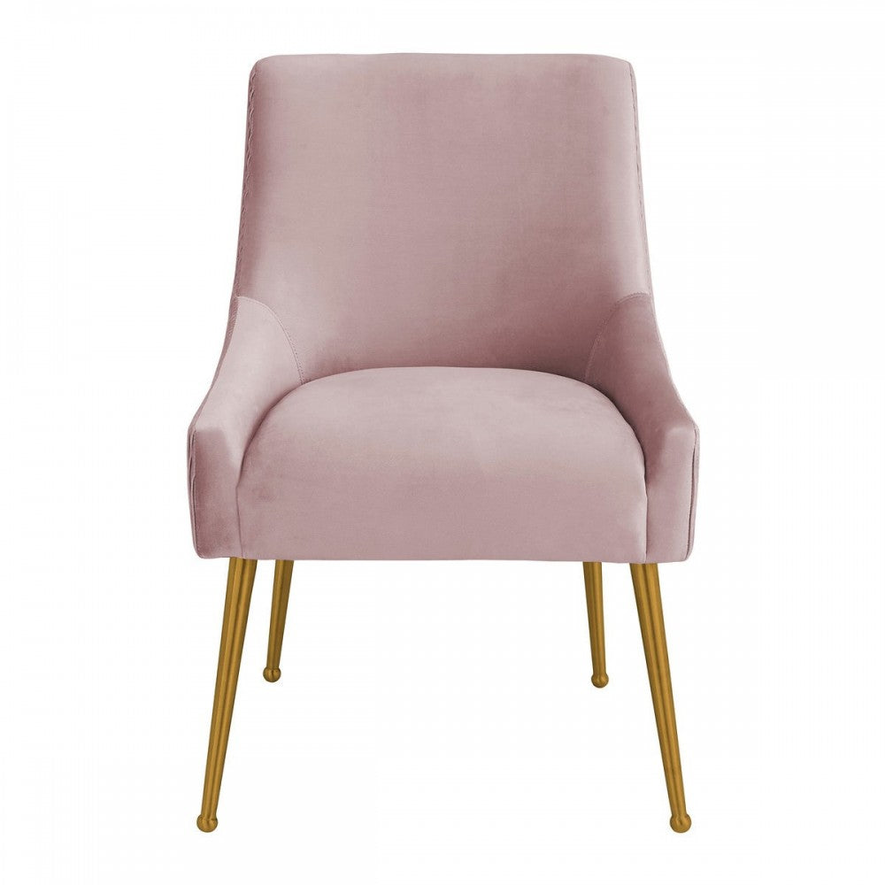 TOV Furniture Beatrix Pleated Mauve Velvet Side Chair