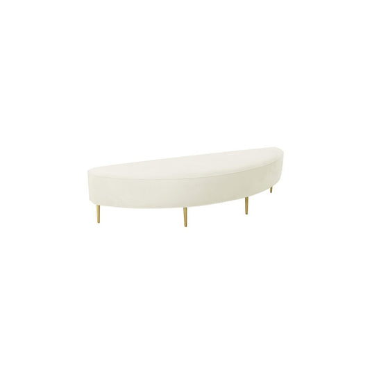 TOV Furniture Bianca Cream Velvet Full Bench