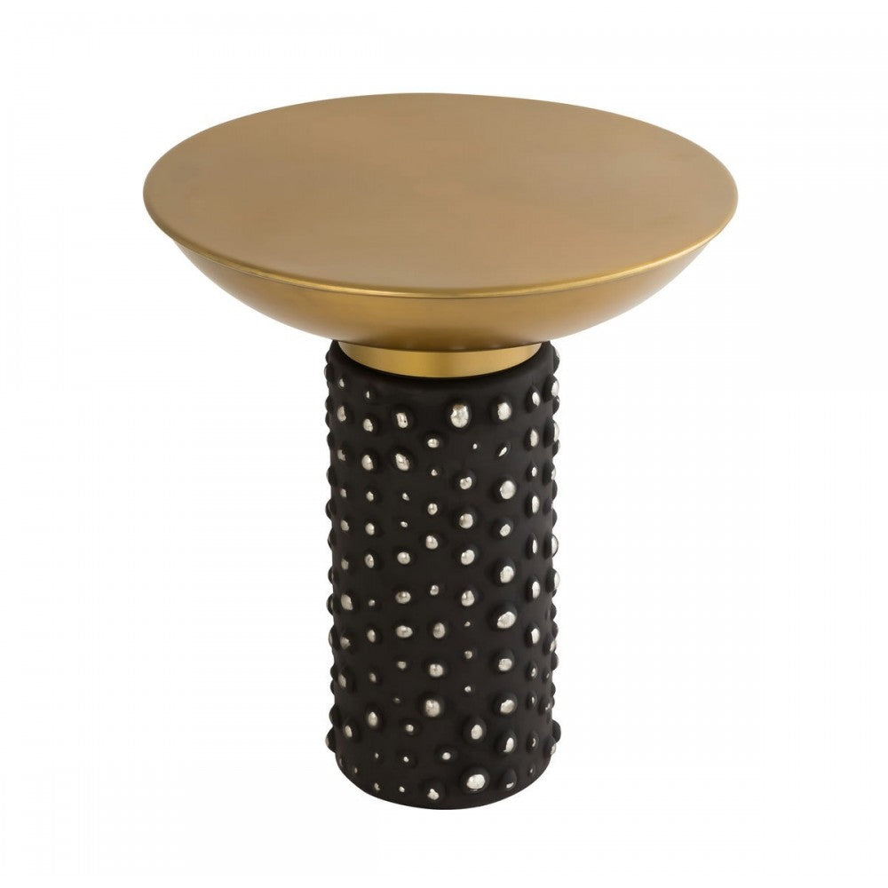 TOV Furniture Blaze Glass/Brass Side Table