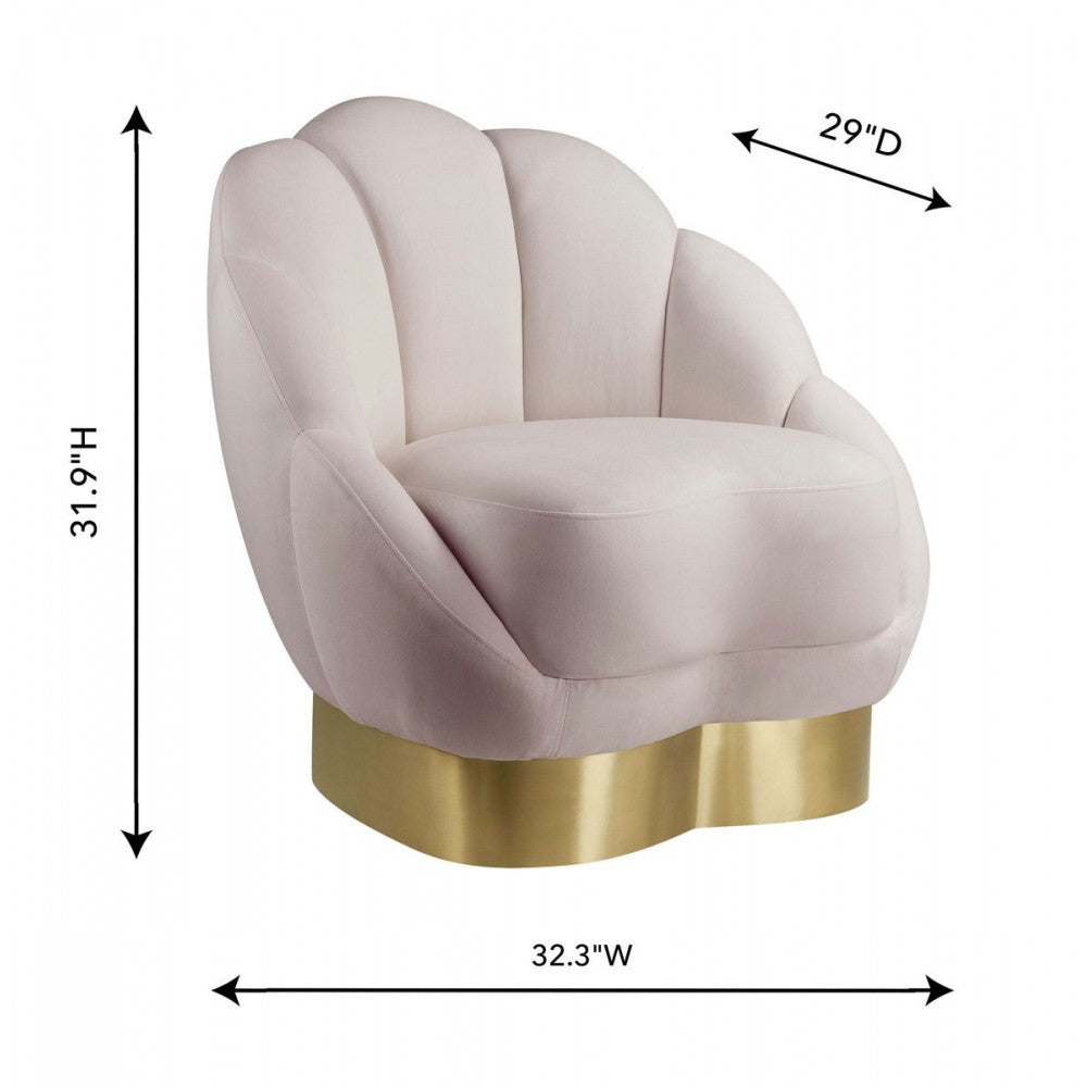 TOV Furniture Bloom Blush Velvet Chair