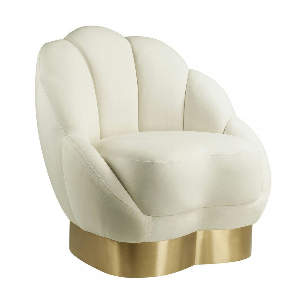 TOV Furniture Bloom Cream Velvet Chair