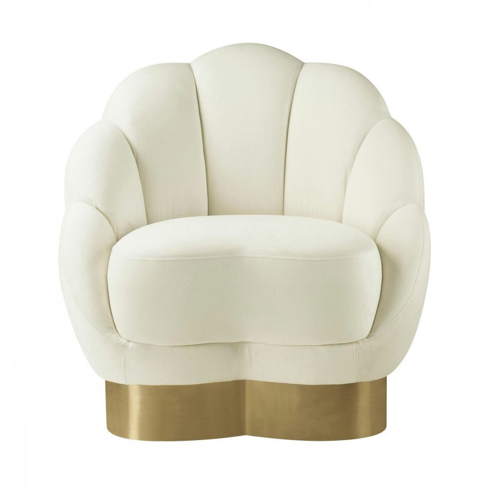 TOV Furniture Bloom Cream Velvet Chair