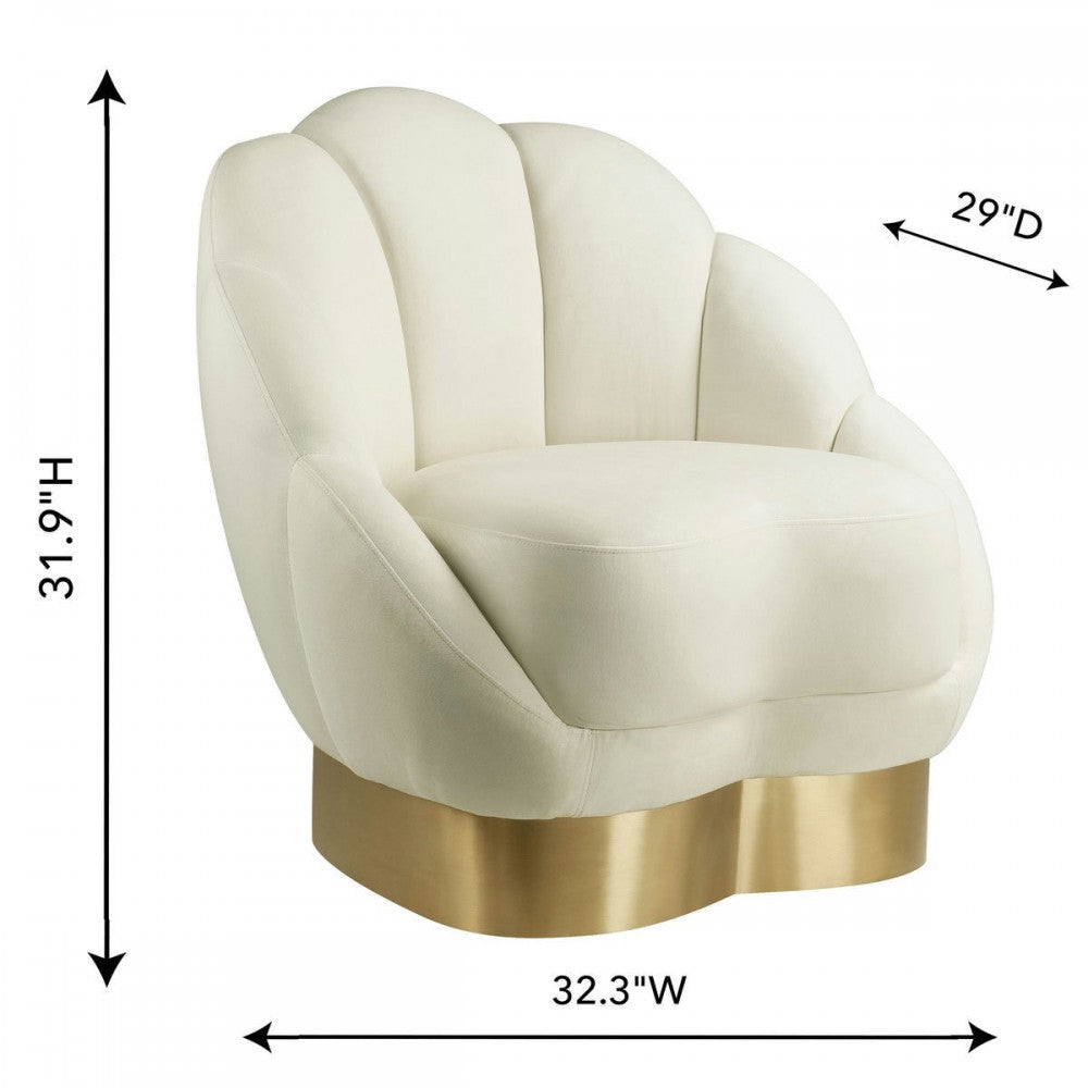 TOV Furniture Bloom Cream Velvet Chair