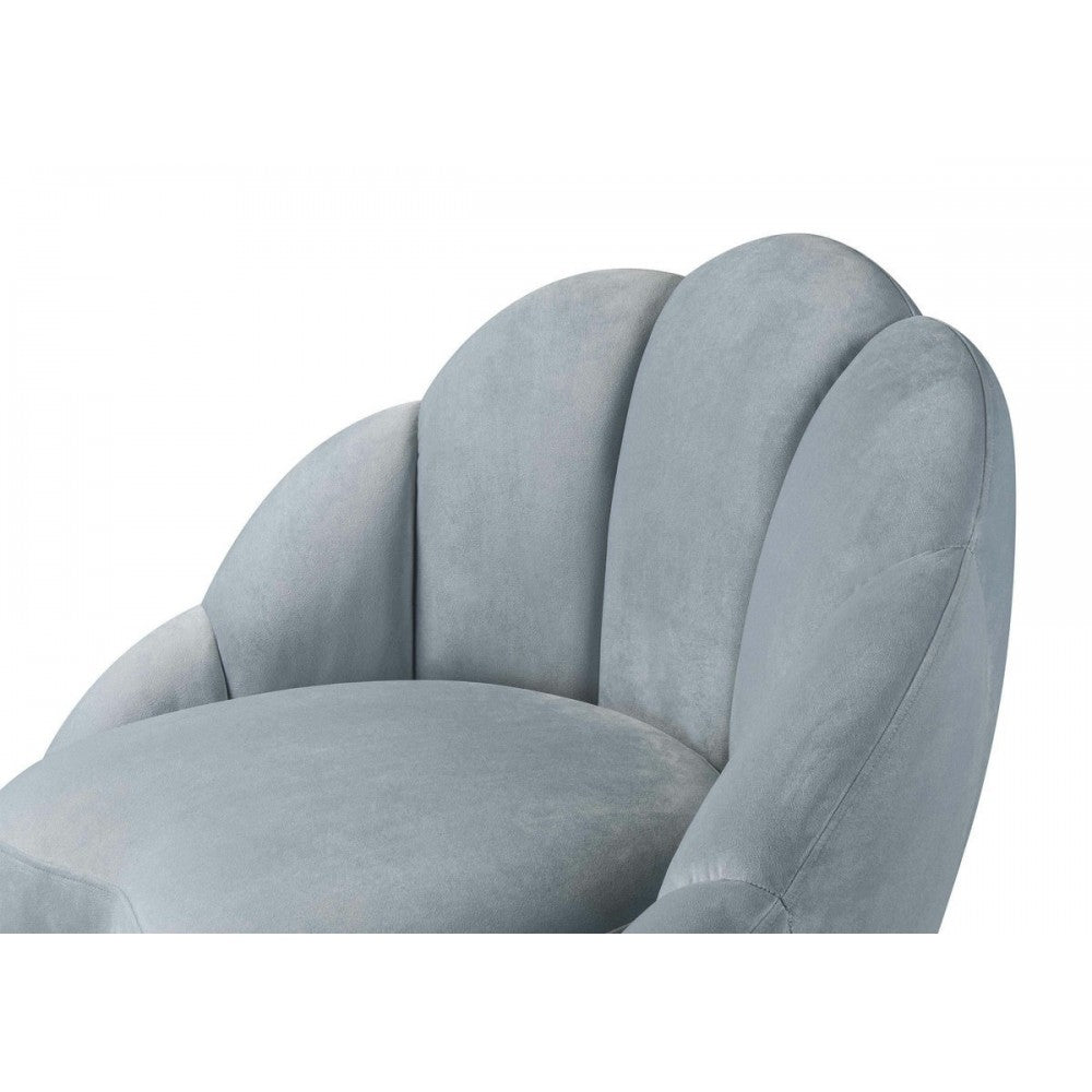 TOV Furniture Bloom Sea Blue Velvet Chair