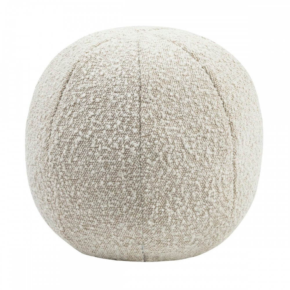 TOV Furniture Boba 14" Beige Boucle Pillow