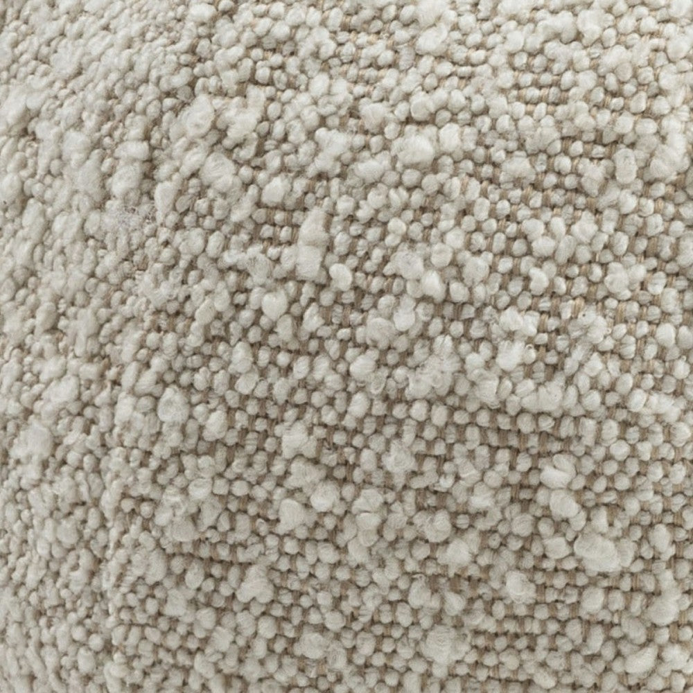 TOV Furniture Boba 14" Beige Boucle Pillow