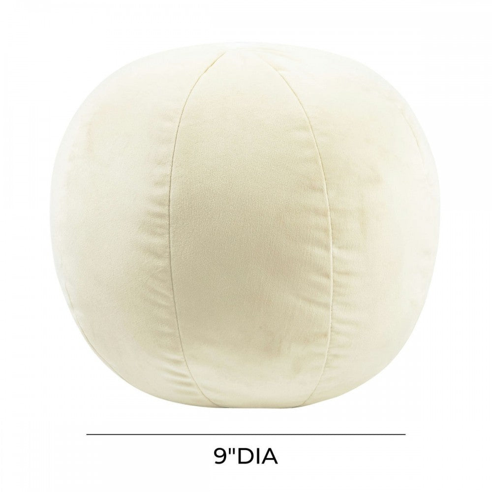 TOV Furniture Boba 9" Cream Velvet Pillow