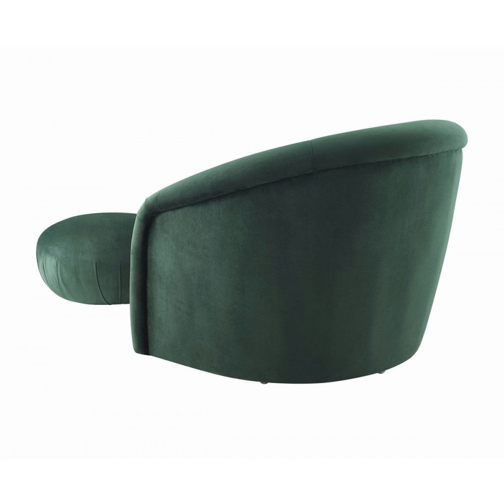 TOV Furniture Boboli Forest Green Velvet Chair + Ottoman Set