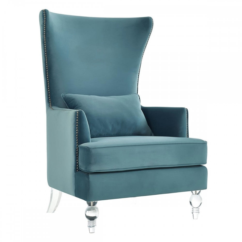 TOV Furniture Bristol Sea Blue Tall Chair