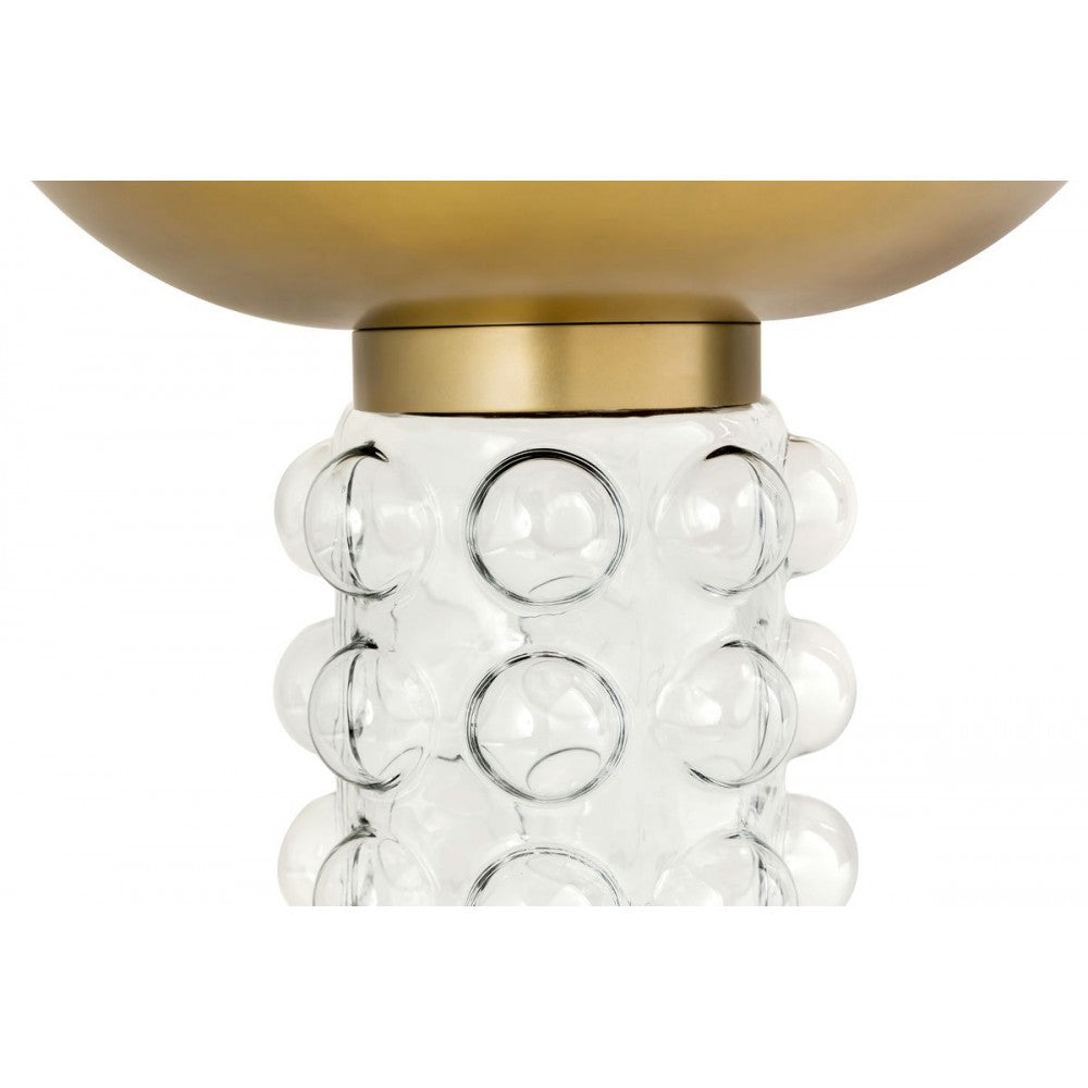 TOV Furniture Bubble Glass/Brass Side Table