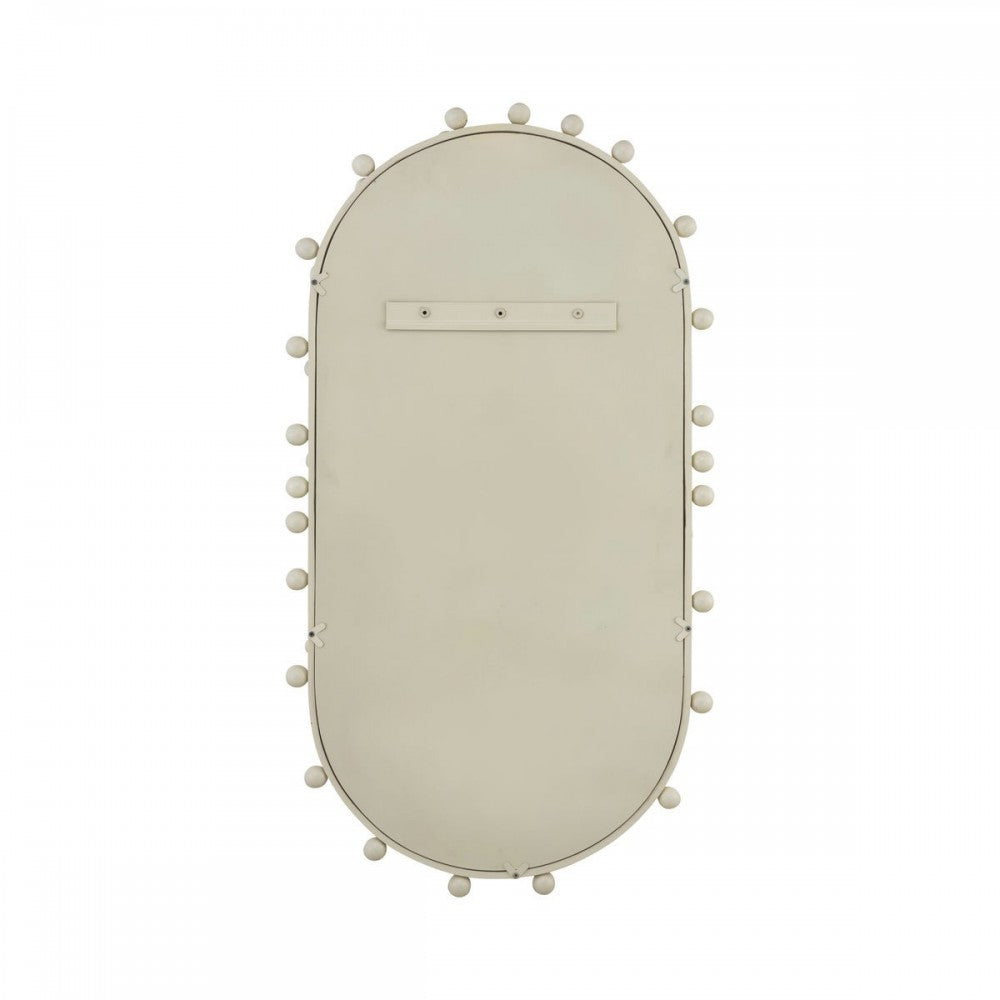 TOV Furniture Bubbles Ivory Large Oval Wall Mirror