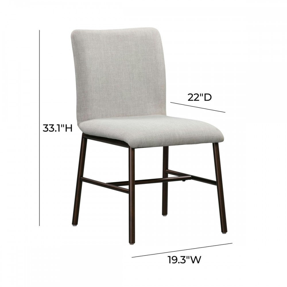 TOV Furniture Bushwick Taupe Upholstered Dining Chair (Set of 2)