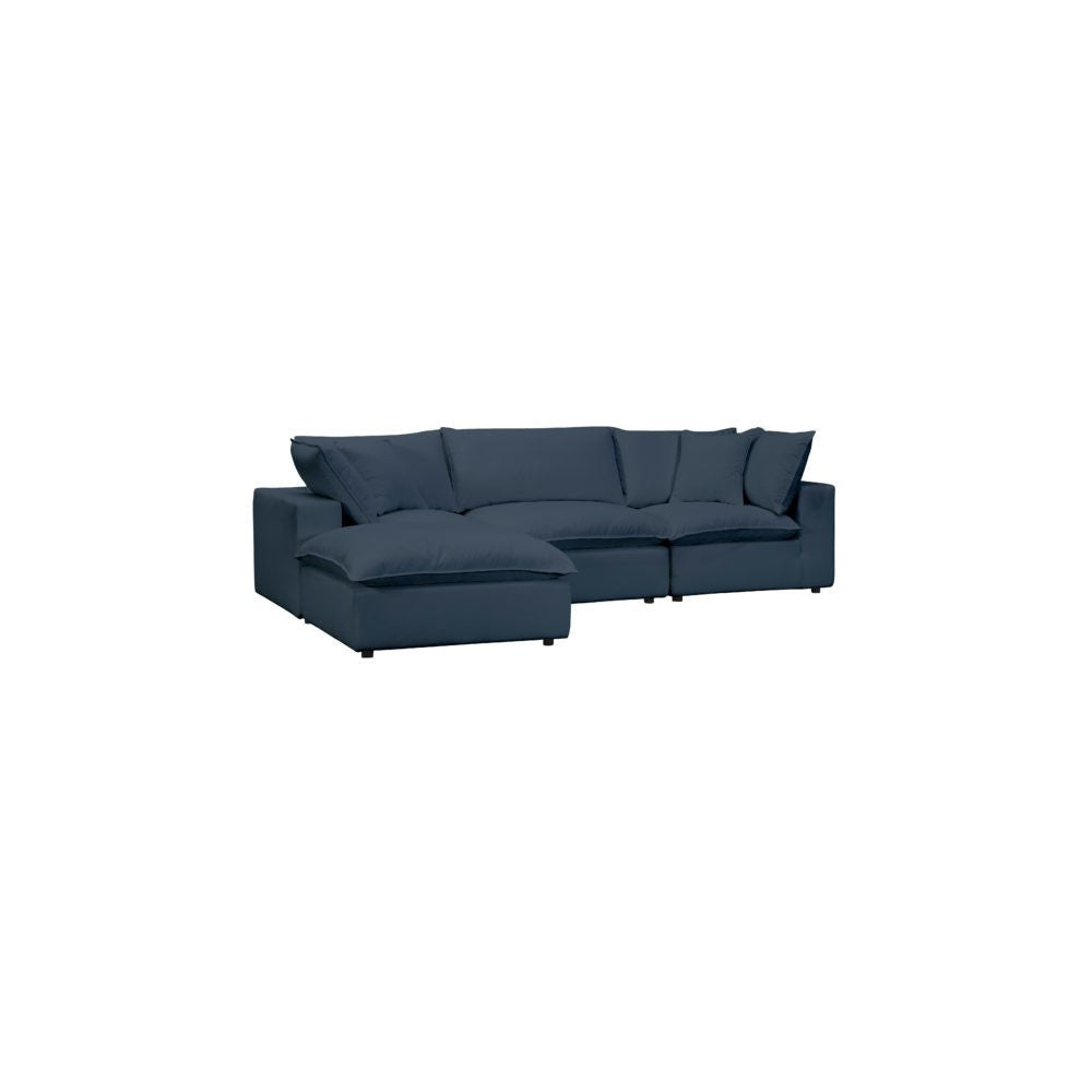 TOV Furniture Cali Navy Modular 4 Piece Sectional