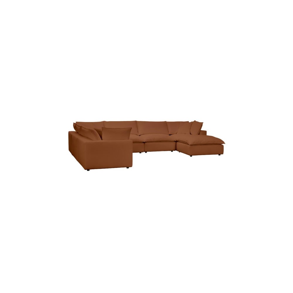 TOV Furniture Cali Rust Modular Large Chaise Sectional