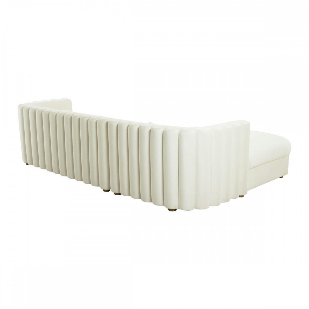TOV Furniture Callie Cream Velvet Sectional - LAF