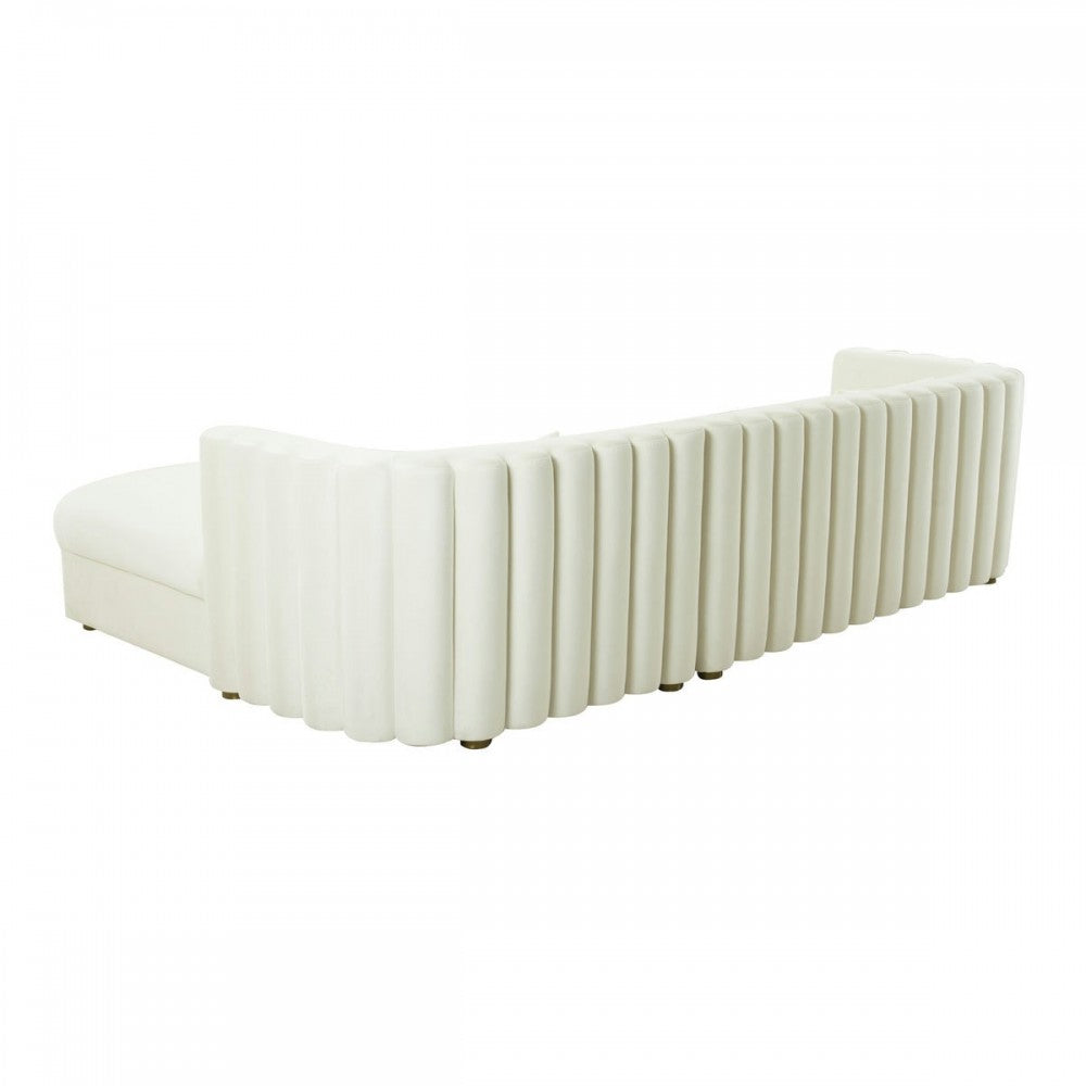 TOV Furniture Callie Cream Velvet Sectional - RAF