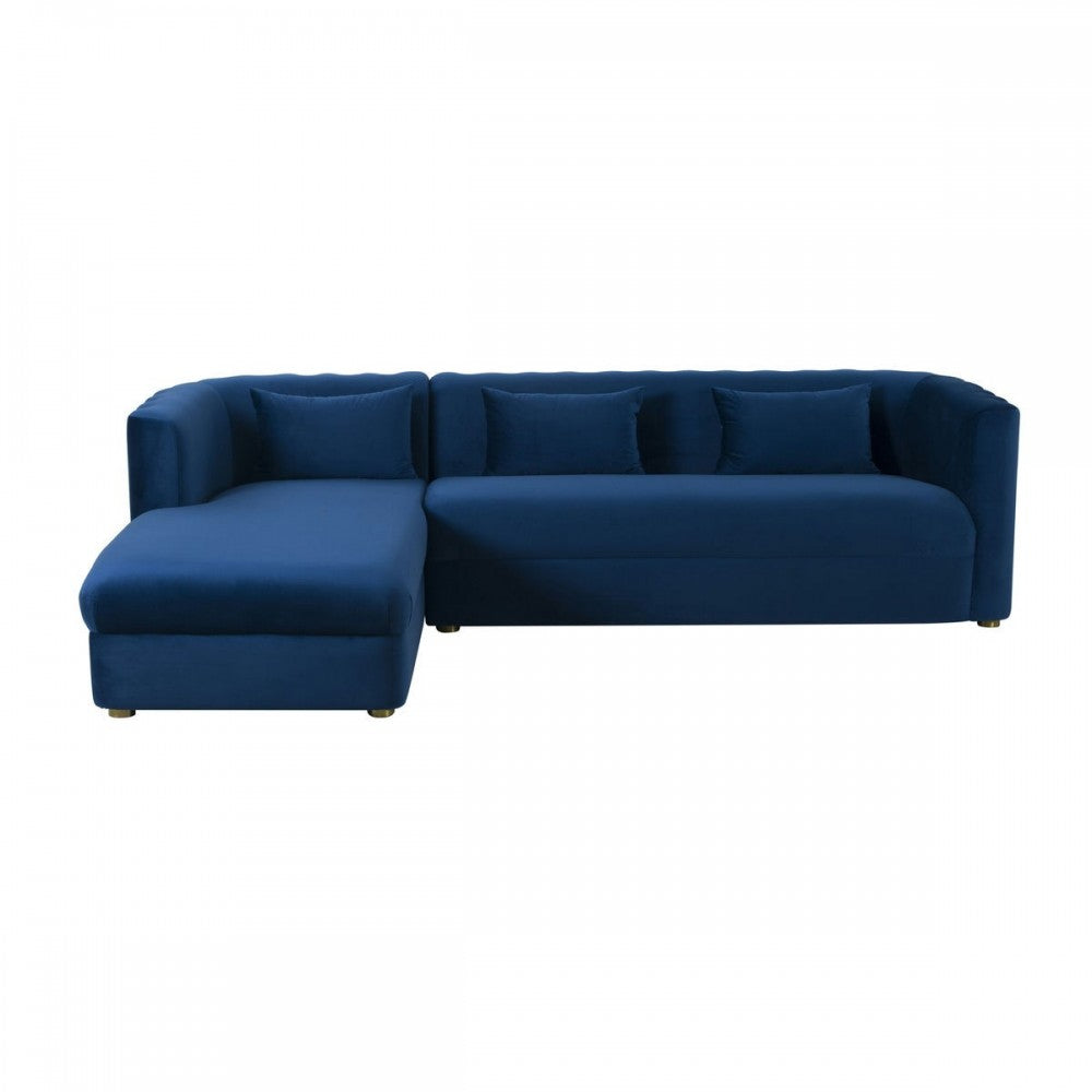 TOV Furniture Callie Navy Velvet Sectional - LAF