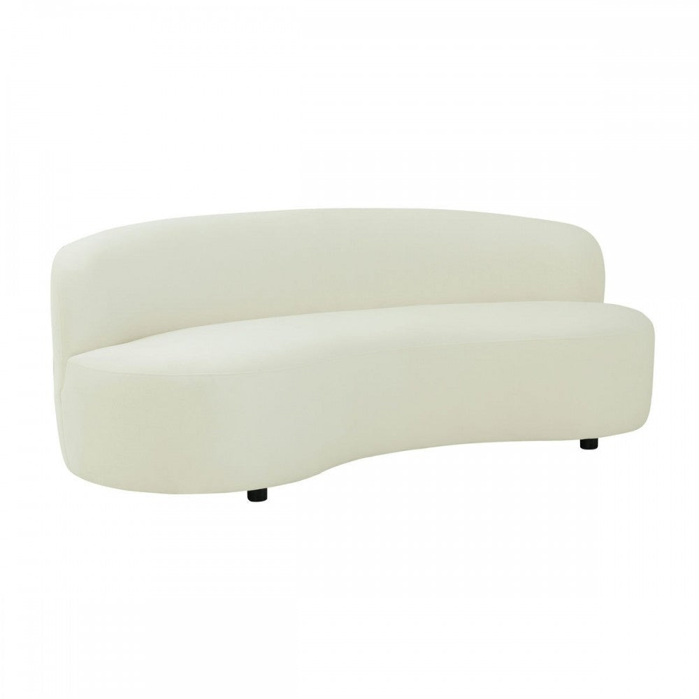 TOV Furniture Cannellini Cream Velvet Sofa