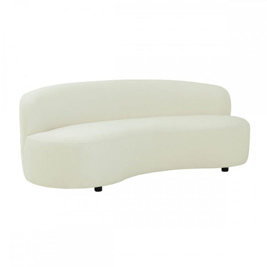TOV Furniture Cannellini Cream Velvet Sofa
