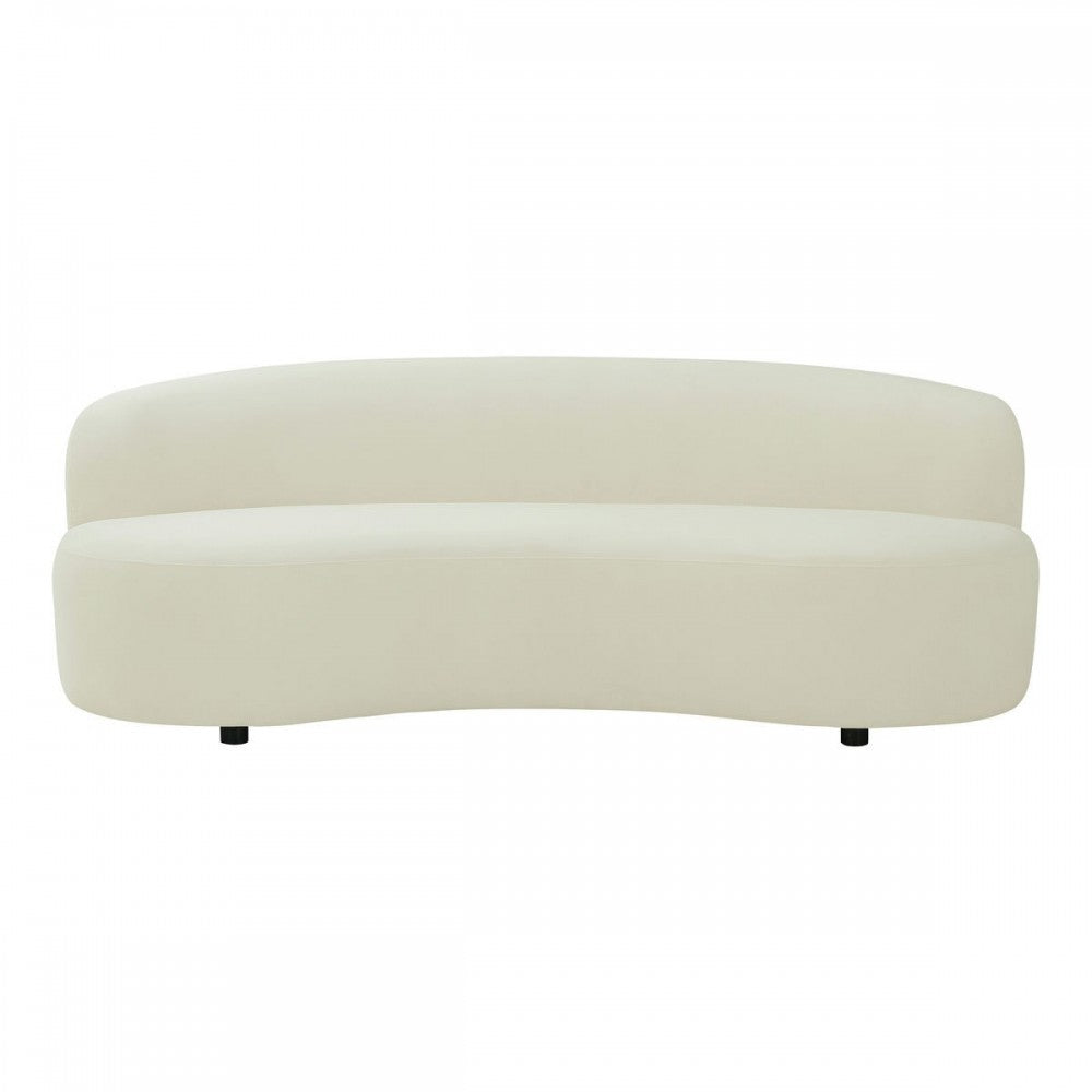 TOV Furniture Cannellini Cream Velvet Sofa