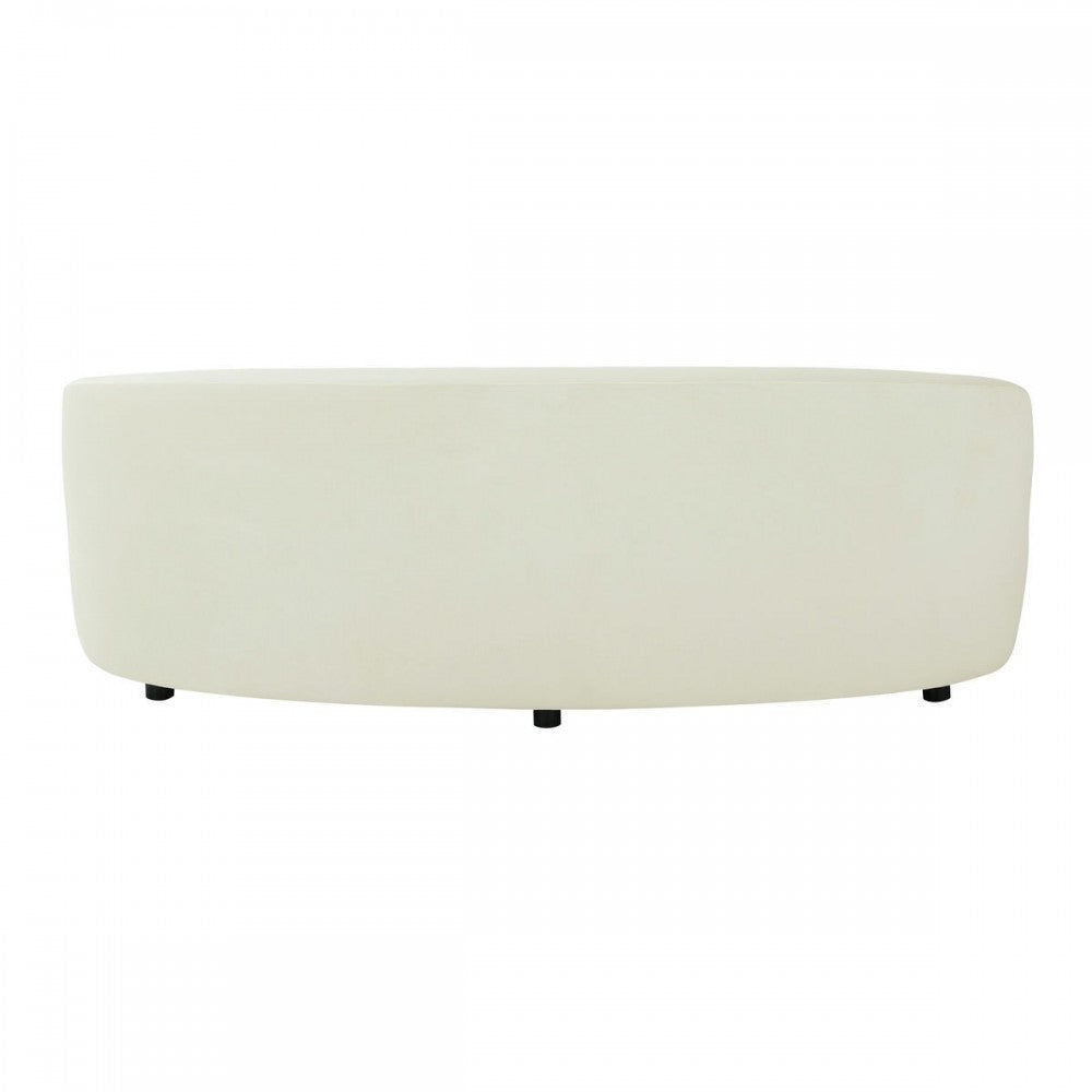 TOV Furniture Cannellini Cream Velvet Sofa