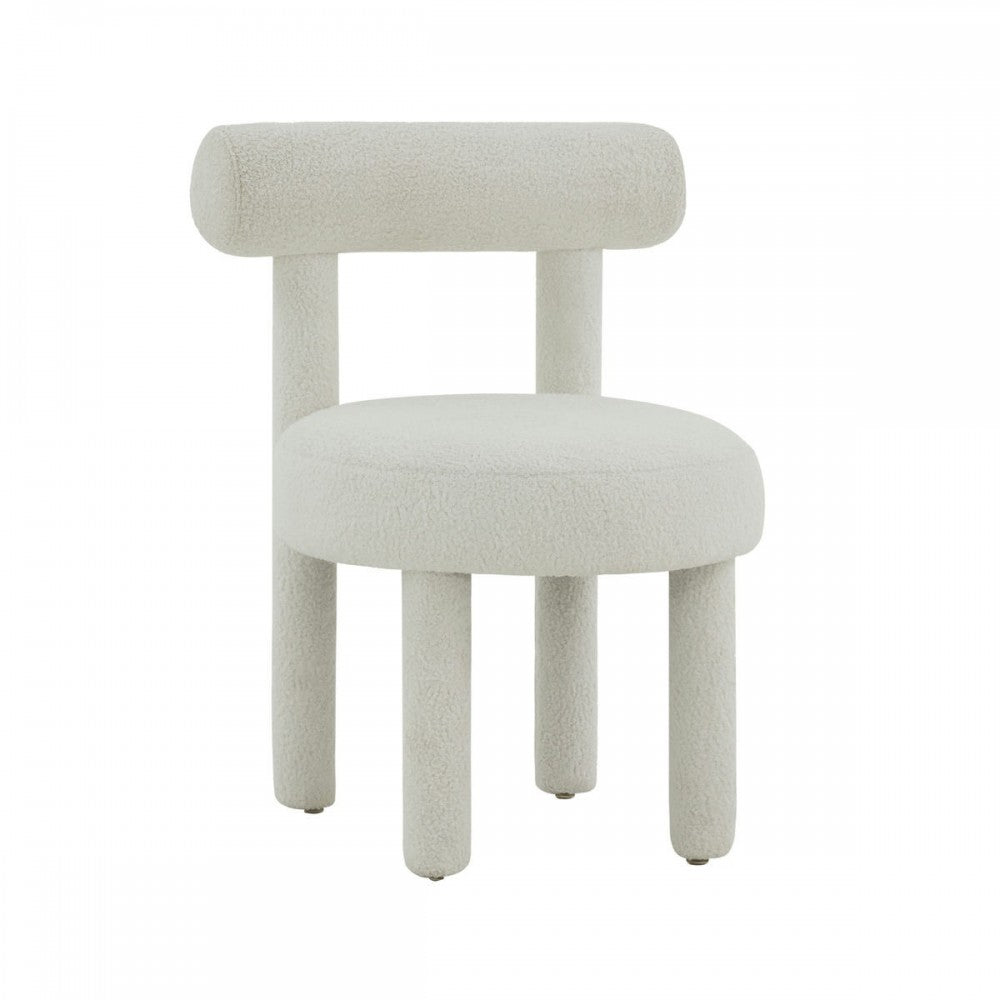 TOV Furniture Carmel White Boucle Chair